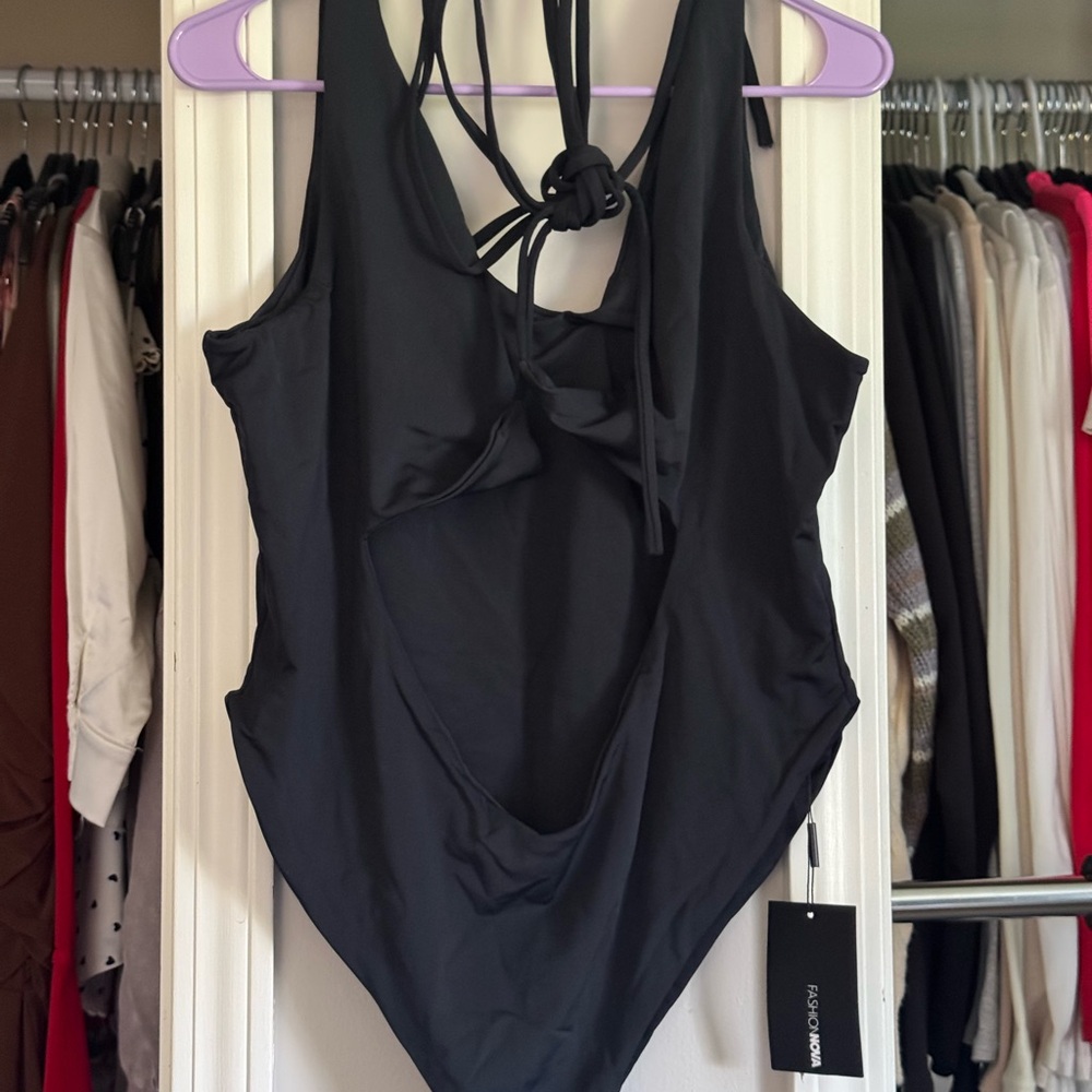 Black One-Piece Swimsuit